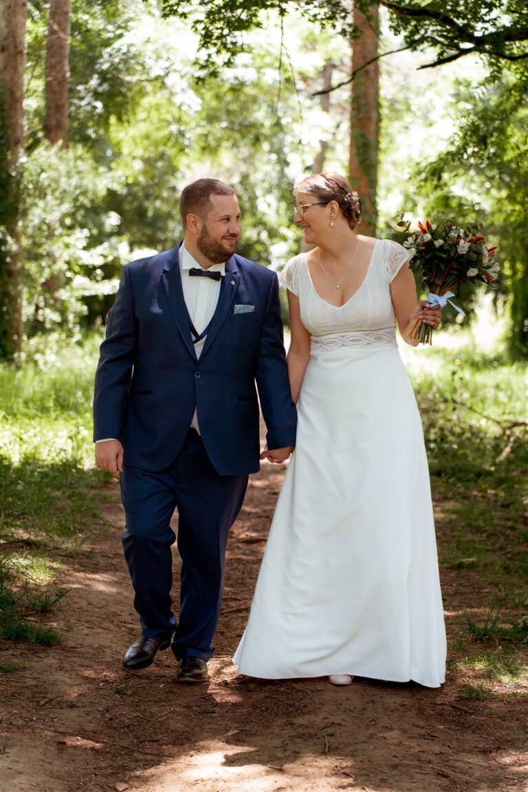 Séance photo mariage en foret